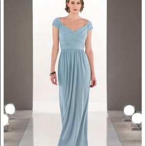 #8968 sorella vita glacier blue bridesmaid dress